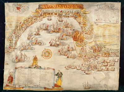 The city of Makassar, held by the Portuguese and taken by the Dutch in 1660 by Dutch School
